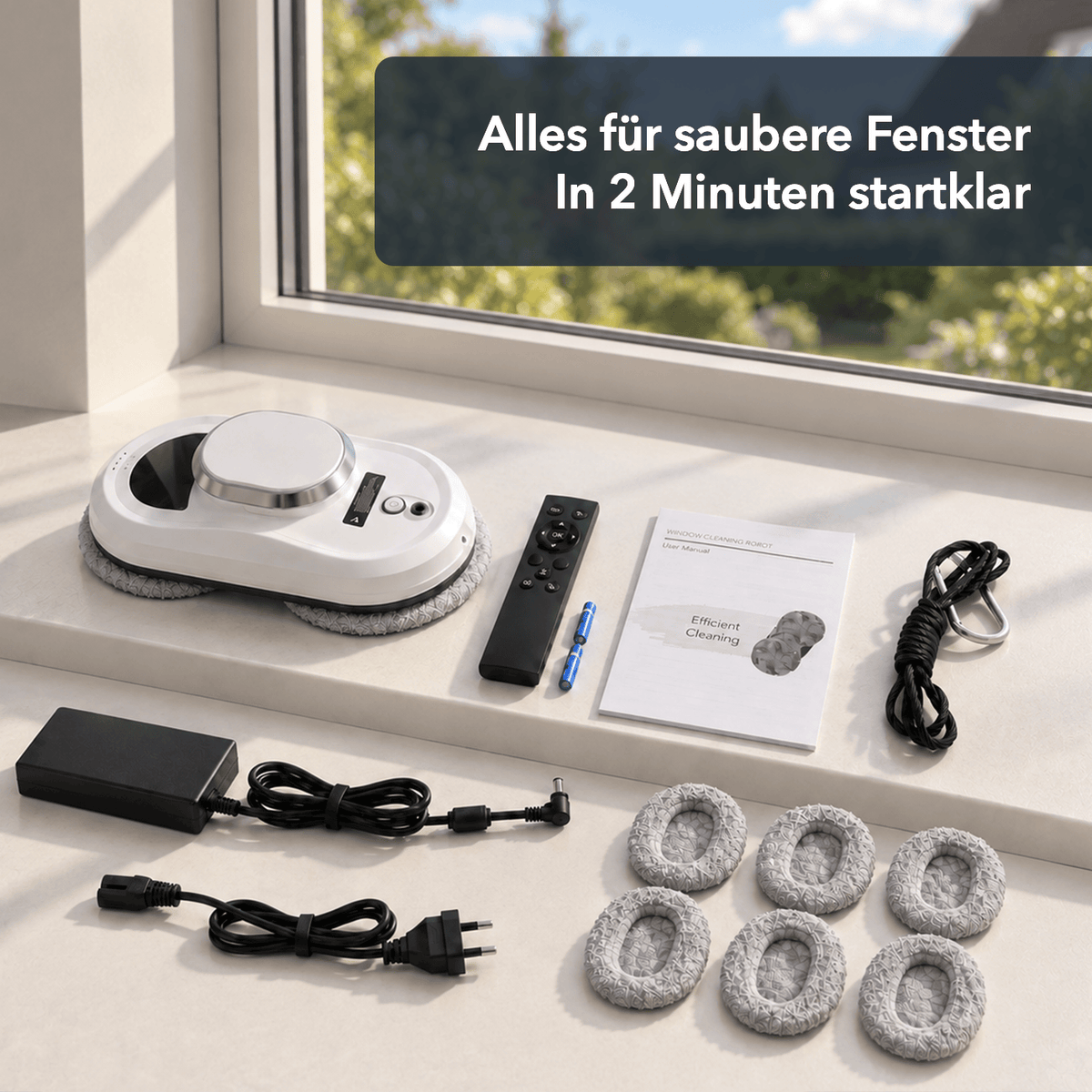 Fensterputzroboter Intelligent – Modell 2026 mit Auto-Spray